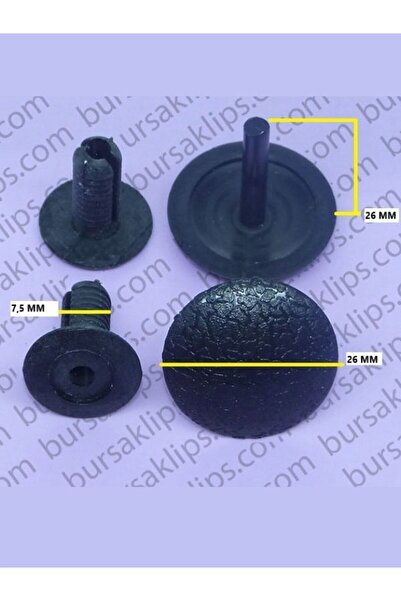 bursaklips 2903 مشبك تثبيت سقف مرسيدس أكسور (أسود) (10 مجموعات)