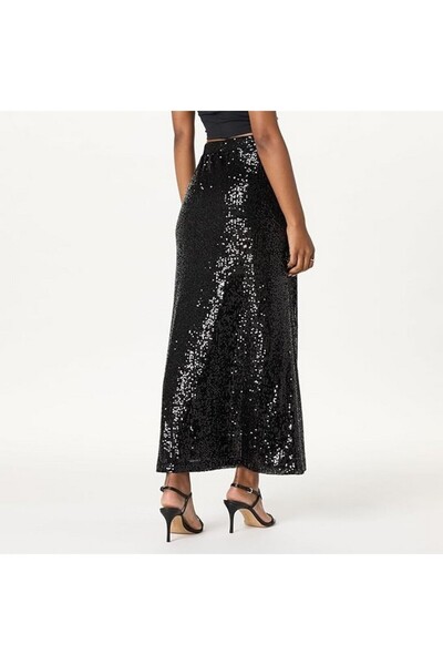 The Drop ADELA maxi skirt with sequins for women, black, size XL,