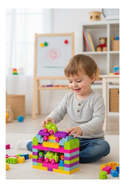 Generic Building Blocks Play & Learn Set - 54 pcs Educational Construction Toy for Kids 3+ Years