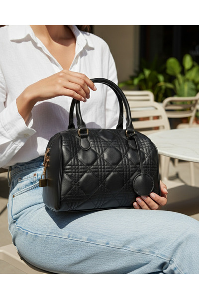 REDTAG Women Black Quilted Day Bag