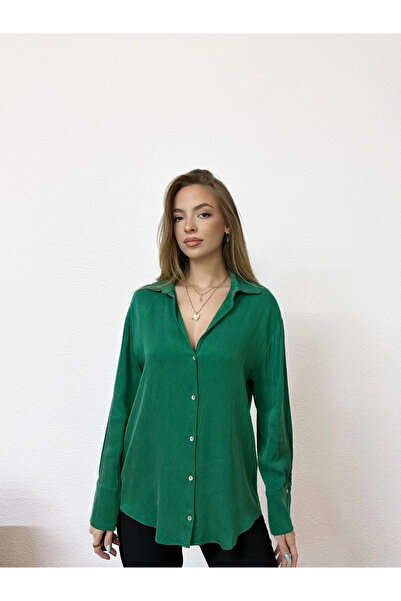 PROTO SUIT Stretch Fabric Transitional Green Shirt