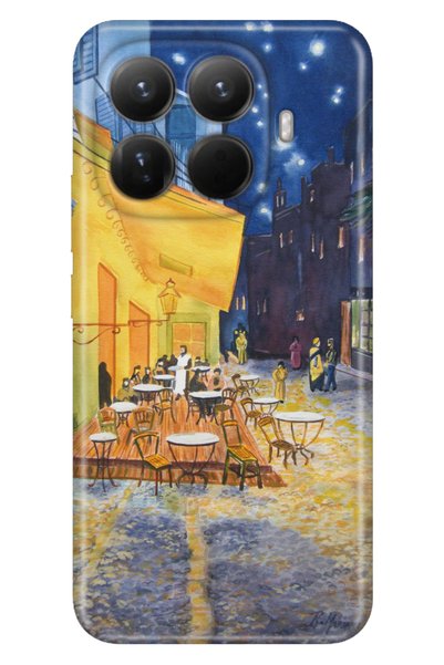 Cekuonline Xiaomi Mi 15t Pro Case Art Silicone Printed Tpu Night Cafe
