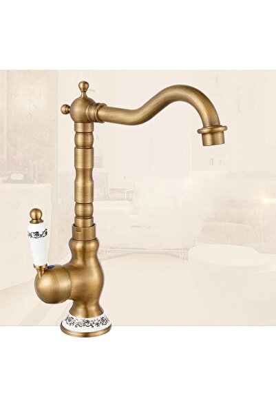 Trendy's Antique bronze kitchen faucet with ceramic embroidery