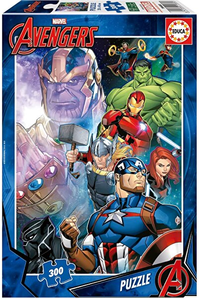 EDUCA Avengers 300-Piece Jigsaw Puzzle for Kids, 28×40 cm (Model 19680)