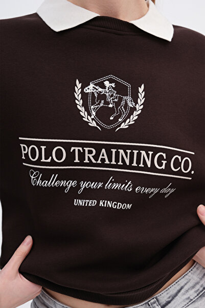 Addax Суитшърт с поло яка и шардони S12403