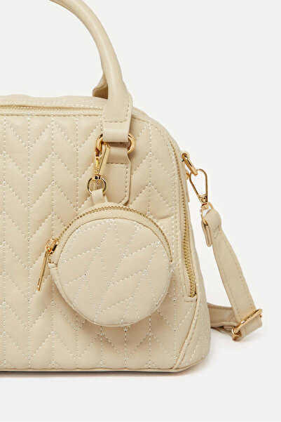REDTAG Women Beige Quilted Day Bag