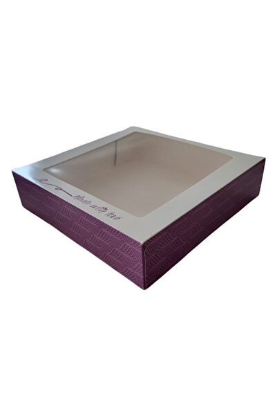 OEM Set de 25 cutii pentru patiserie cu fereastră 25x25x6 cm