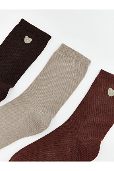 LC Waikiki Özmarka Нов сезон Дамски чорапи с бродерия на сърце, 5 чифта