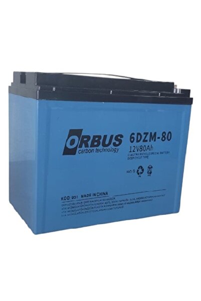 ORBUS 12V 80 AMPER JEL ELEKTRİKLİ BİSİKLET (e-bike) AKÜSÜ EBATLAR : 223x121x1...