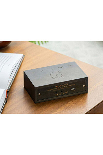 Gingko Flip Click Clock - Bamboo