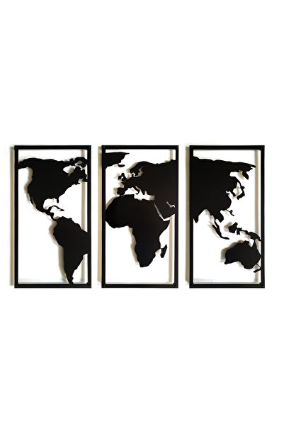 Other Decorațiune de perete Decorizzly® cu hartă a lumii triptic 3D