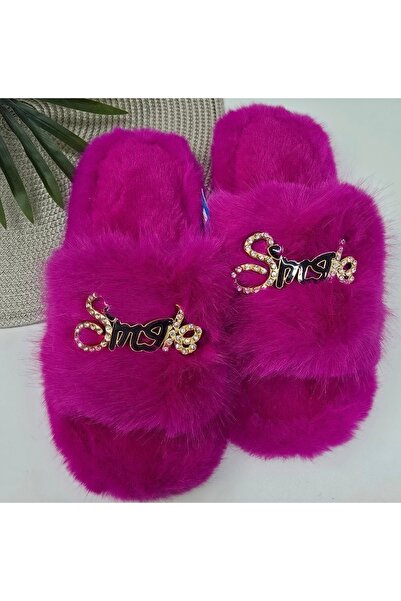 OEM Papuci de casă damă , cu blăniță moale și talpă groasă