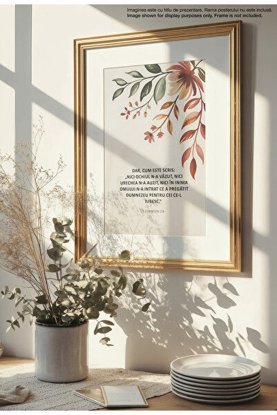 21mxm Religious Canvas Poster in Romanian Language – Unframed Digital Print on Canvas - No Eye Has Seen