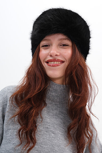 Addax Fur Plush Hat Şpk1091