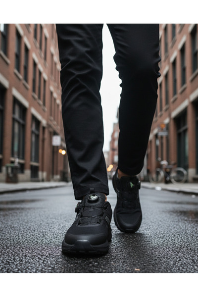 Wickers 809 Black Transitional Waterproof Light Sole Comfortable Men's Sports Shoes