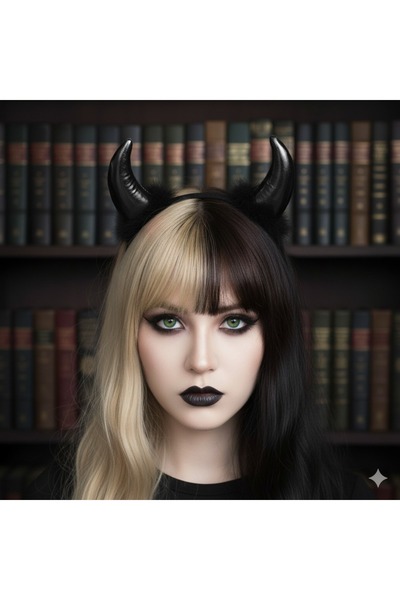 Feronnucci Gotik Şeytan Boynuzlu Fantazi Taç BNZ01