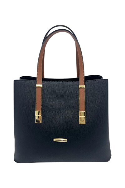 Sanmorris Women's Long Strap 4-Compartment Simple and Stylish Hand and Shoulder Bag with Gold Accessories