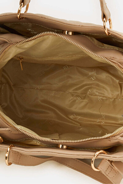 REDTAG Women Beige Textured Day Bag