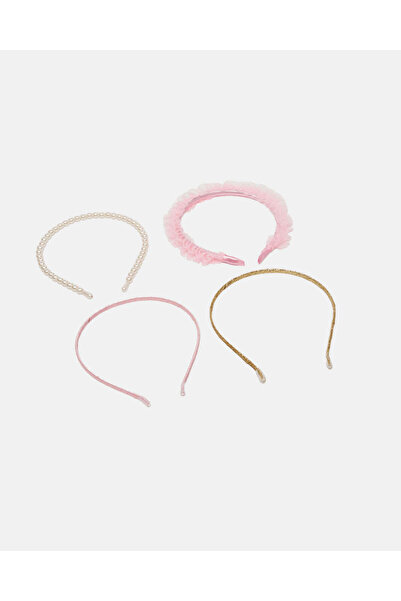 REDTAG مجموعة عصابة رأس مزخرفة متنوعة للبنات (4 قطع)