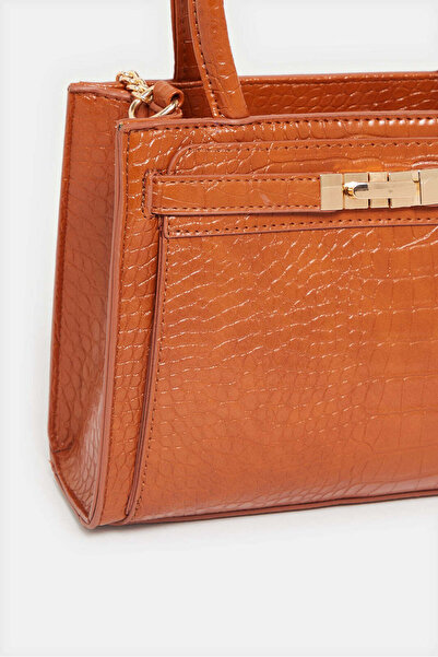 REDTAG Women Orange Textured Bag