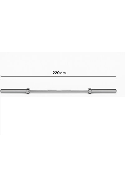 ZOCO BODY FIT ® Olympic Bar WG077, Length 2.2 m, Weight capacity 680 kg, Chrome