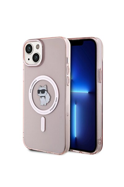 Karl Lagerfeld Carcasă pentru iPhone 14 Plus / 15 Plus, IML MagSafe, roz