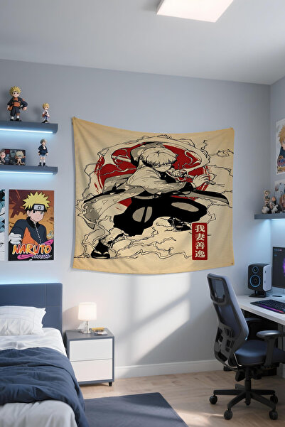 Etnik Dekor Demon Slayer Zenitsu Agatsuma Dijital Baskı Duvar Örtüsü