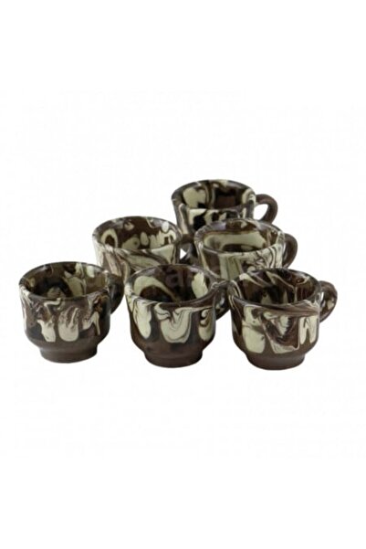 Ceramica Martinescu 6 x set clay cup for țuică, 25 ml