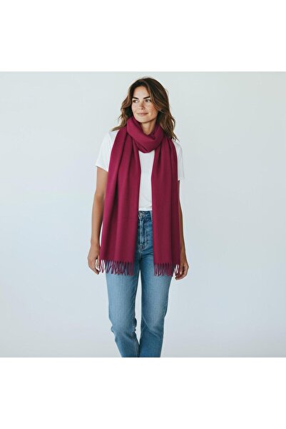 Disanuva Women's Winter Cashmere Textured Shawl Soft and Warm Scarf Model - Mother's Shawl Knitted