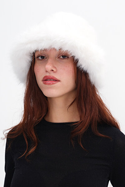 Addax Fur Plush Bucket Hat Shpk1092