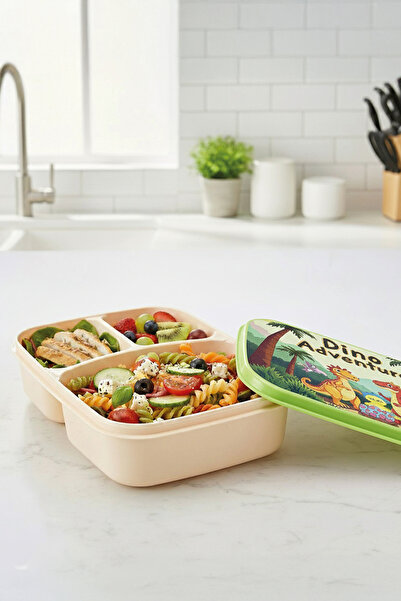 3 Compartment Feeding Box - School and Nursery Type Children's Feeding Container