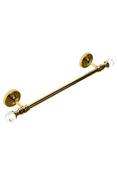 Maison Mex Towel holder, DIAMOND, L.36.5 w.8.5 H.5.5 cm, gold/transparent