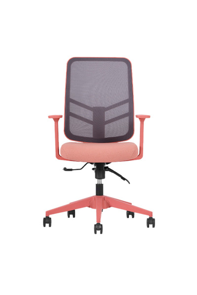 decofis LETO Somon Renkli Çalışma Koltuğu,Çalışma Sandalyesi,Bilgisayar Sandalyesi,Fileli Somon Renk Koltuk