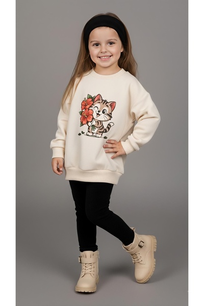 PİNPON Three Yarn Velvet Leggings Girl's Suit