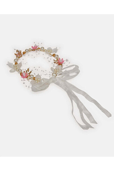 REDTAG Girls White Embellished Headband