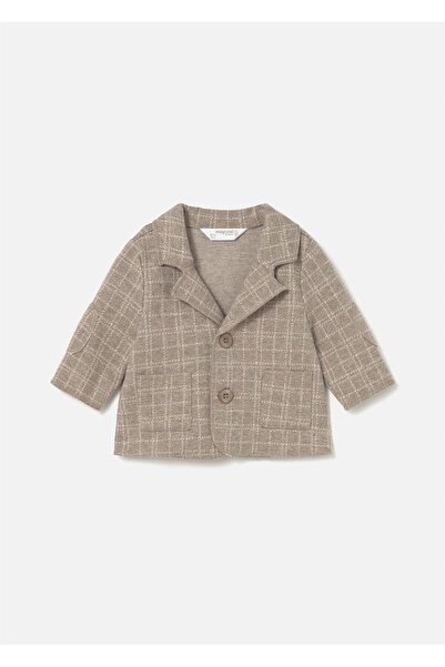 MAYORAL Baby Boy Plaid Jacket Beige 2407