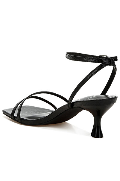 london Rag Women Faux Leather Strappy Sandals in Black