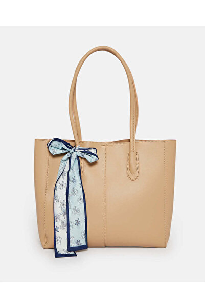 REDTAG Women Beige Embellished Tote Bag