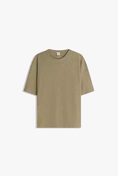 Bershka Textured short sleeve T-shirt