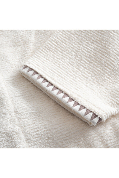 Green Black Ανδρικό μπουρνούζι Tria 100% βαμβακερό ζακάρ κρέμα-μινκ