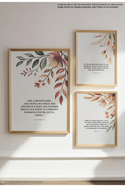 21mxm Religious Canvas Poster in Romanian Language – Unframed Digital Print on Canvas - No Eye Has Seen