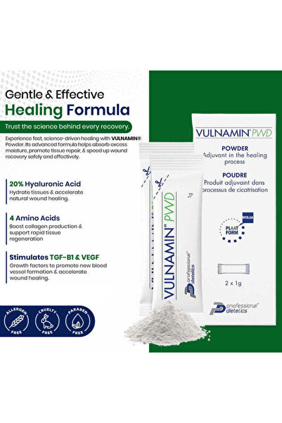 Vulnamin ® PWD – Wound Dressing (Pack of 2x1g Sticks)