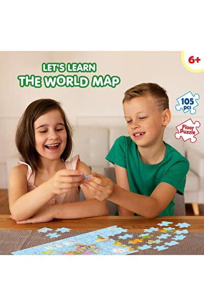 Funskool World Map Floor Puzzle - (105 pieces)