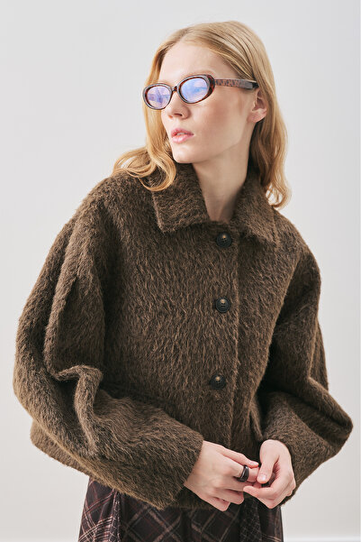 Manuka Boucle Short Coat Brown