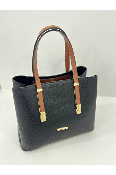 Sanmorris Women's Long Strap 4-Compartment Simple and Stylish Hand and Shoulder Bag with Gold Accessories