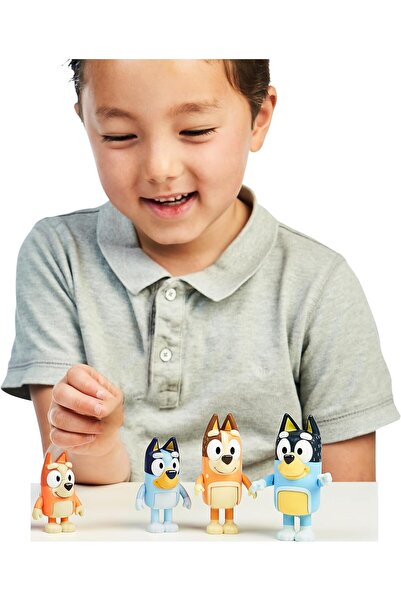 bluey 4-Piece Poseable Figure Set (2.5–3 in)