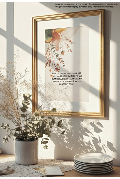 21mxm Religious Canvas Poster in Romanian Language – Unframed Digital Print on Canvas - The World Doesn't Know Us