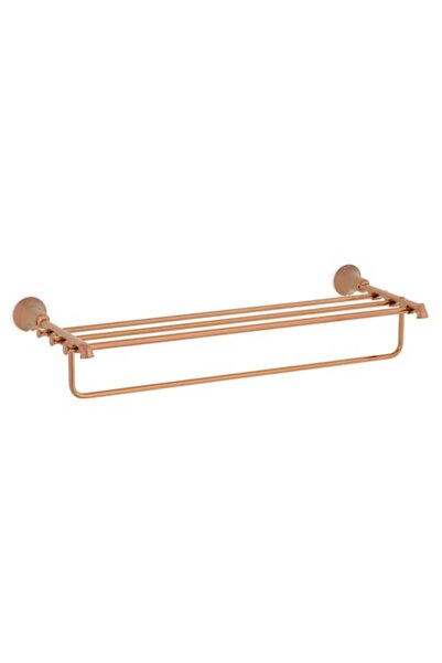 Maison Mex Shelf and towel bar, FRAME, L.65.8 l.11.4 H.25 cm, copper
