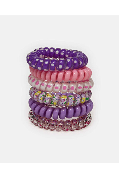 REDTAG شريط مطاطي متنوع للبنات (عبوة من 6 قطع)