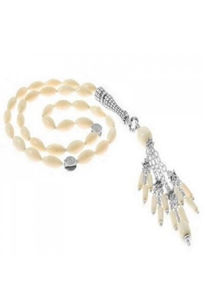 Eagal مسبحة نادرة من العاج الزيتوني - 33 حبة، 10 مم